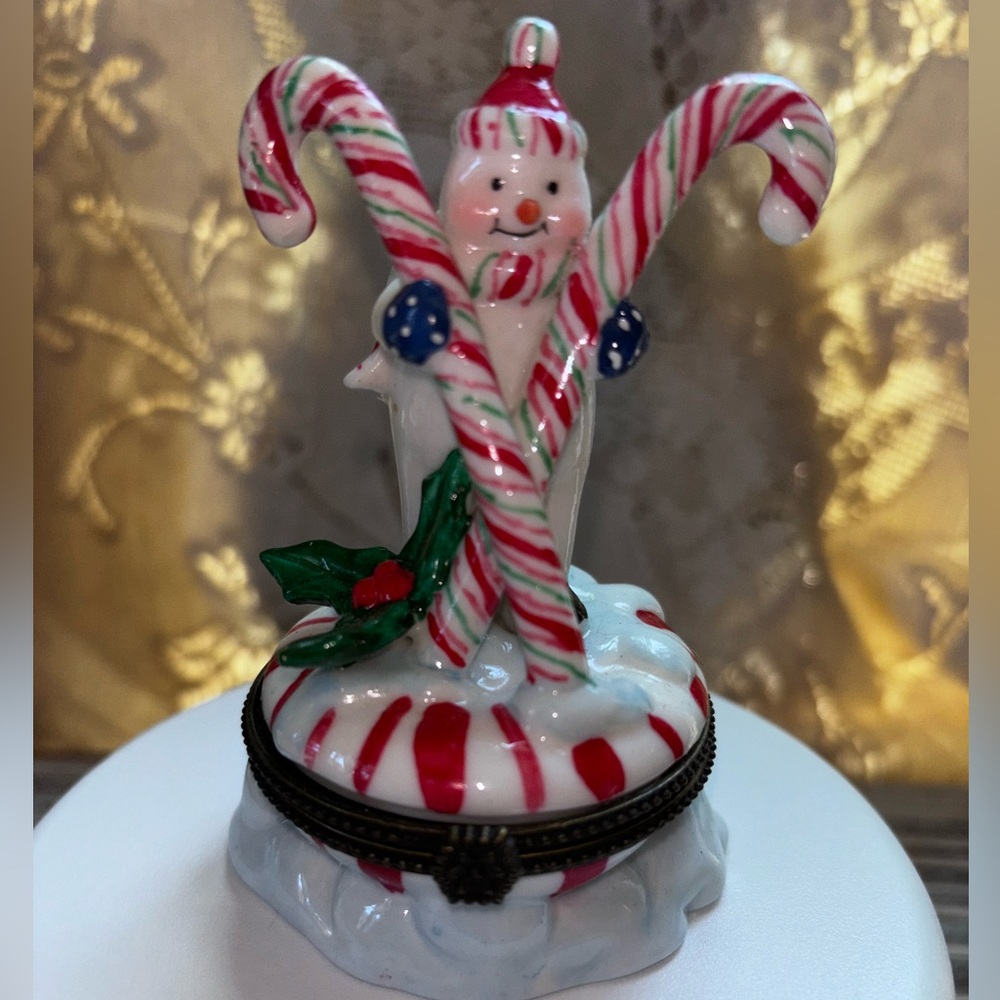snowman trinket box